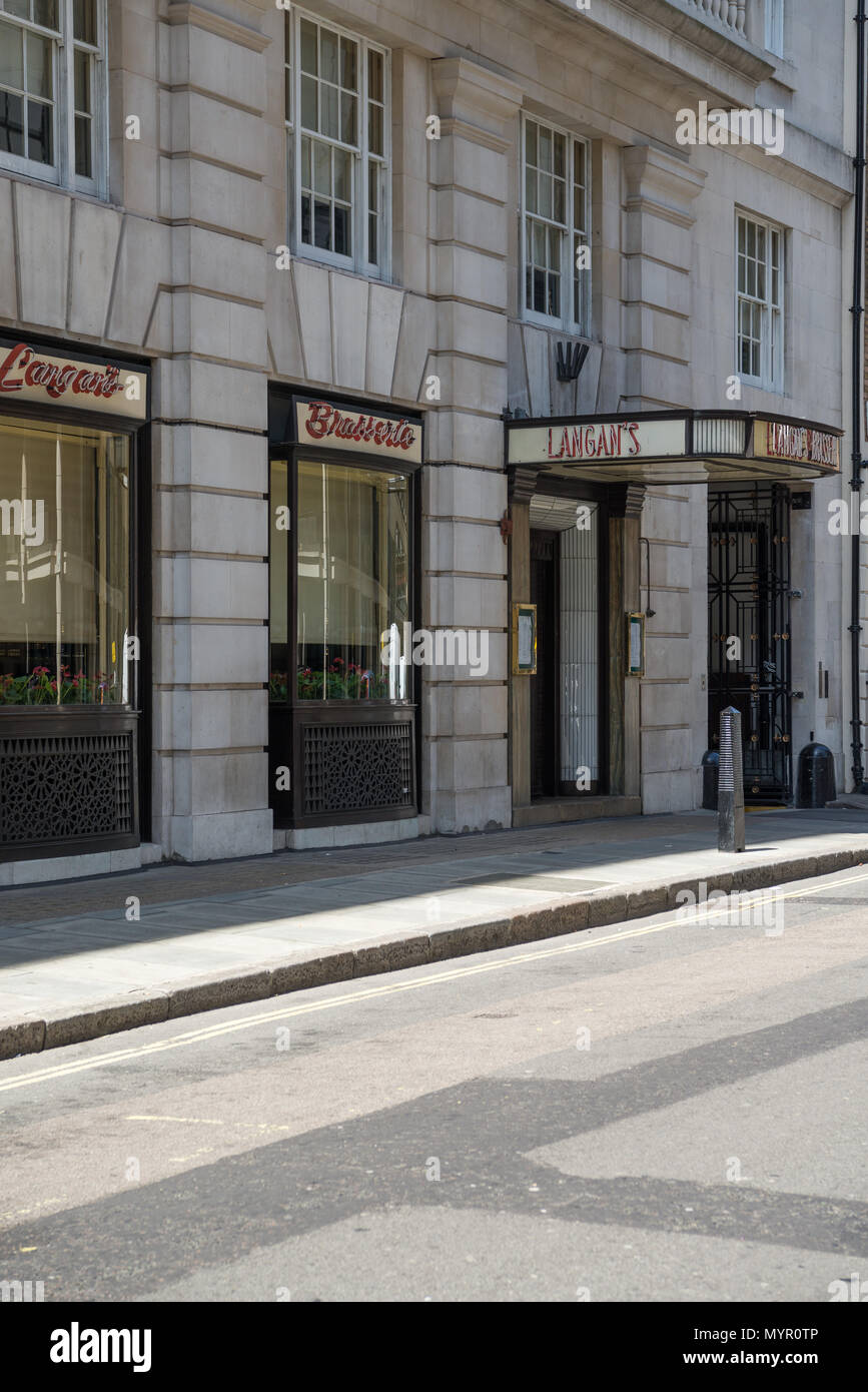 Langan's Brasserie Stratton Street, Mayfair, London, England, Regno Unito Foto Stock