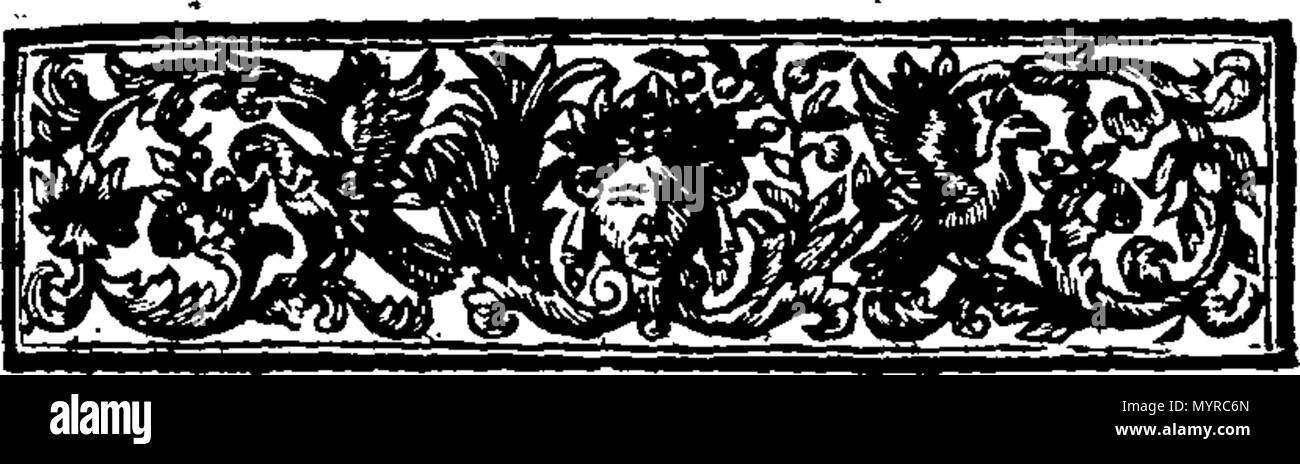 . Inglese: Fleuron dal libro: un account storico di cospirazioni dal Earls di Gowry, e Robert Logan di Restalrig, contro King James VI. Di gloriosa memoria. Contenenti i fatti, prove e delle sentenze in queste cause. A cui si aggiunge una vendetta di Robert III. Re di Scozia, e tutti i suoi discendenti, dall'imputazione di Bastardy. Da George Earl di Cromerty. Preso da Authentick Documenti, ancora esistenti tra i record nazionali. 336 Un account storico di cospirazioni dal Earls di Gowry, e Robert Logan di Restalrig, contro il re Giacomo VI Fleuron T027313-9 Foto Stock