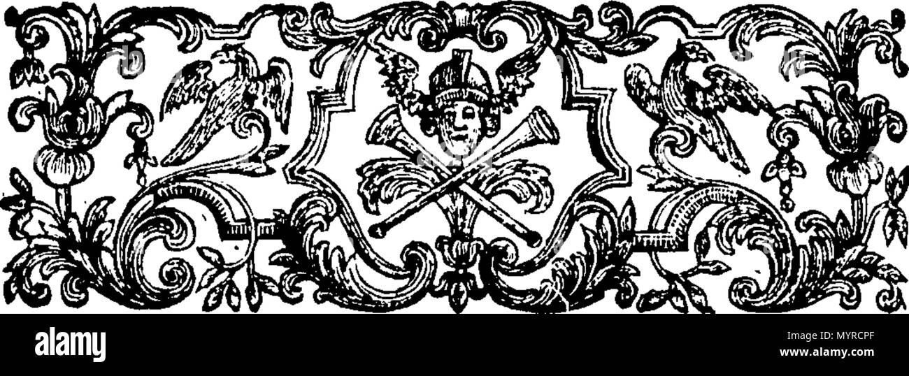 . Inglese: Fleuron dal libro: Una storia di Irlanda, dall'anno 1599 al 1603. Con una breve narrazione dello stato del regno a partire dall'anno 1169. A cui si aggiunge una descrizione dell'Irlanda. Da Fynes Moryson, ... In due volumi. ... 342 Un storia dell Irlanda, dall'anno 1599, a 1603 T Fleuron147799-6 Foto Stock