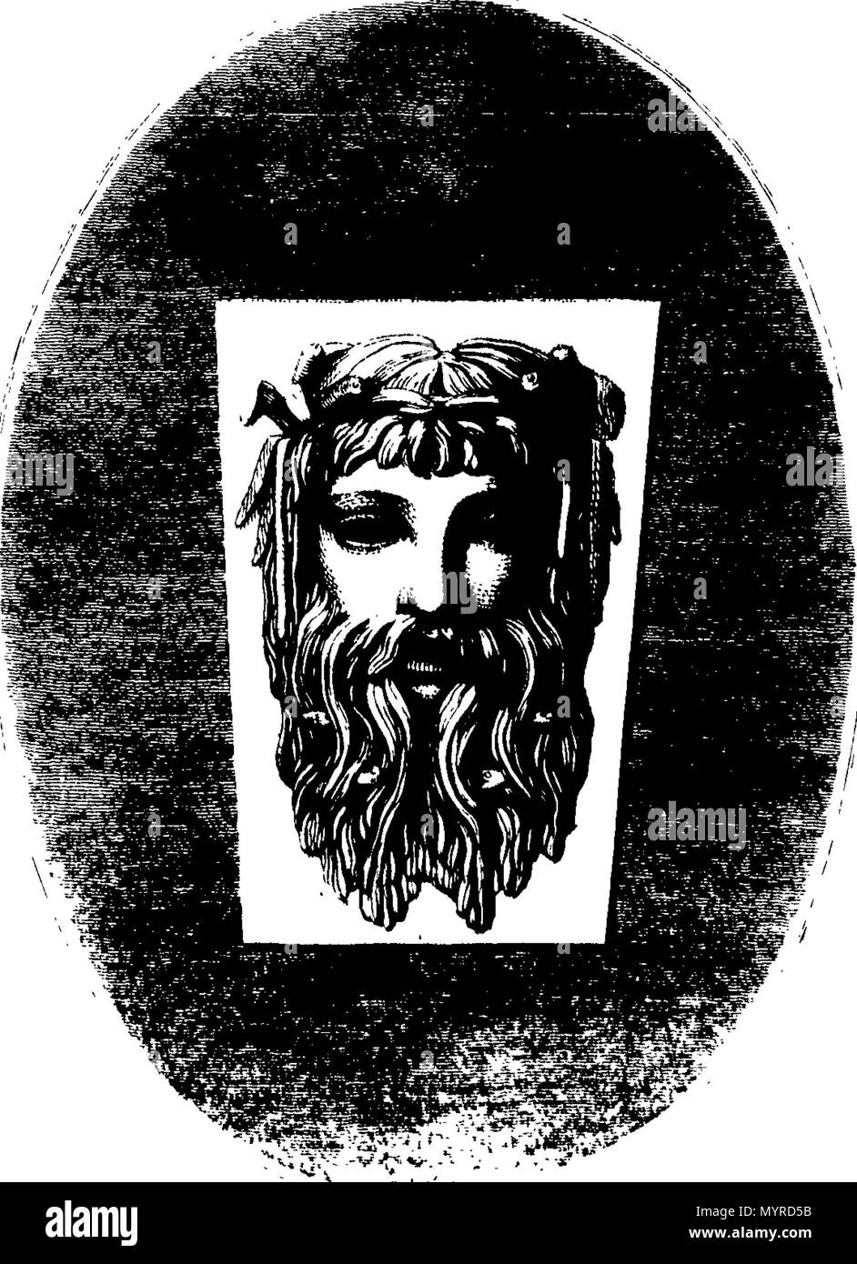 . Inglese: Fleuron dal libro: una storia dei principali fiumi della Gran Bretagna. ... 343 Una storia dei principali fiumi della Gran Bretagna. - Fleuron T072735-1 Foto Stock