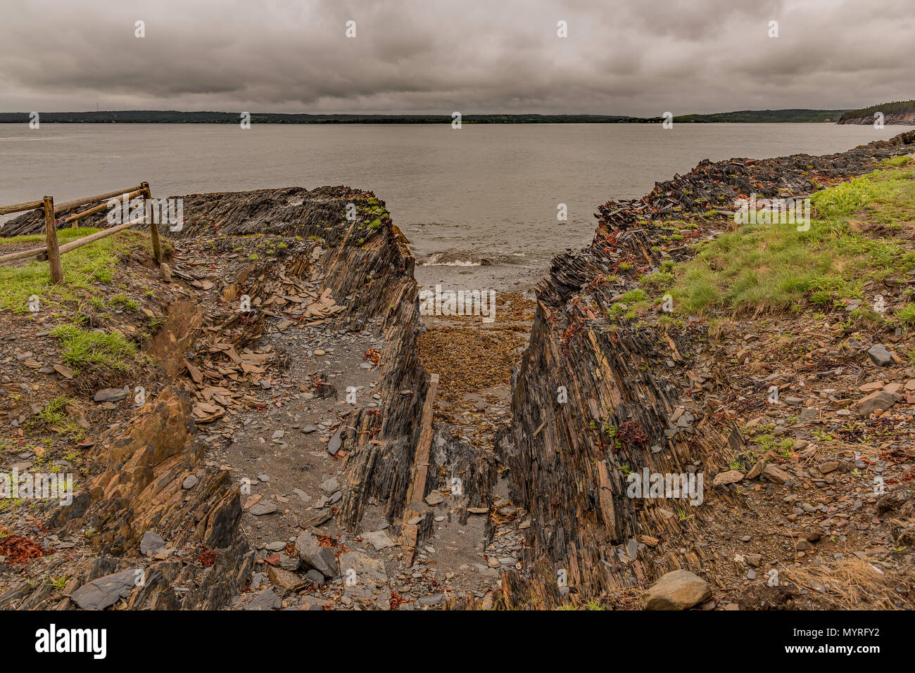 Maltempo a forni parco naturale, Forni Road, Riverport, Nova Scotia, Canada Foto Stock