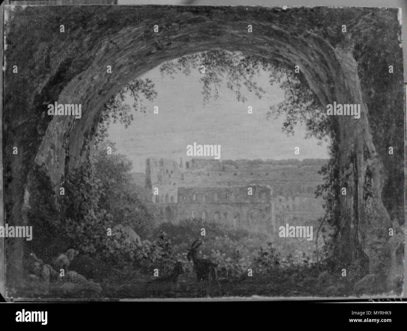 . ?Eština: Colosseo v ím ?? 362 Anonym - Colosseo v Rime Foto Stock