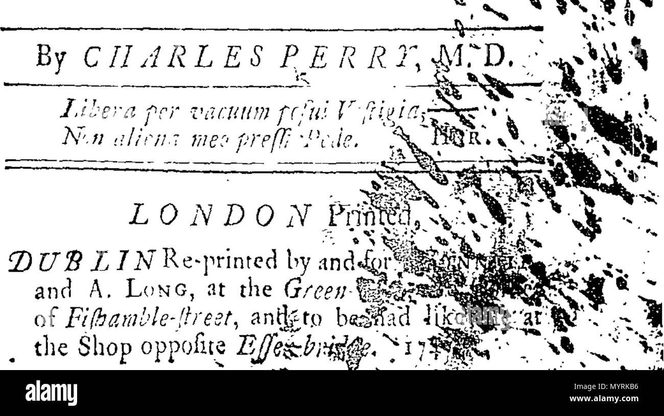 . Inglese: Fleuron dal libro: un saggio sul vaiolo. Per quanto riguarda la 1a, alla sua causa specifick. 2DLY, per la sua vera natura e l'essenza. 3DLY, per i migliori metodi di vulcanizzazione di essa. Per il quale è subjoin'd, seasonable riflessioni e considerazioni sulla moderna pratica di inoculazione. ... Da Charles Perry, ... 326 un saggio sul vaiolo Fleuron T059649-1 Foto Stock