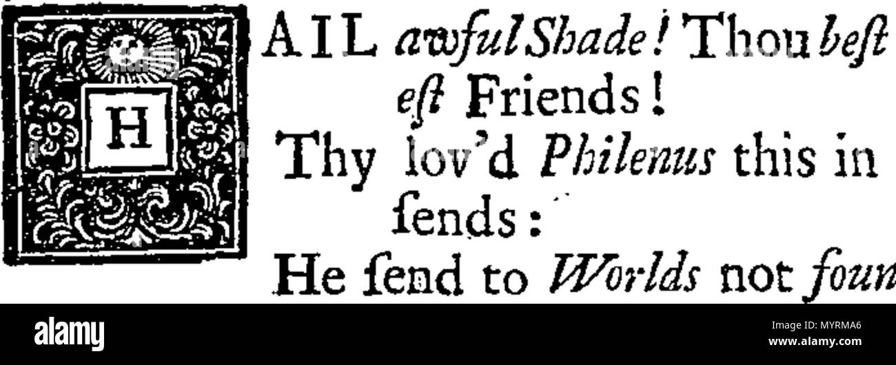 . Inglese: Fleuron dal libro: un saggio su amicizia; offrire'd con vista di un infelice gentleman, decd. e un mostro appena striscia'd di potenza in cui egli ha abus'd ed è ultimamente ci ritorno in Inghilterra. Insieme con authentick copie di lettere e documenti di importanza, corroborino e conferma di tutte le parti di un dato carattere in un tardo Pubblicità: e dimostrando che nessuna ingiustizia è stato fatto dall'autore al Monster; ma insistendo sul fatto che la giustizia dovrebbe essere fatto da lui per alcuni che egli ha injur'd. Da un servo fedele e soldato di sua maestà. 329 un saggio su amicizia Foto Stock