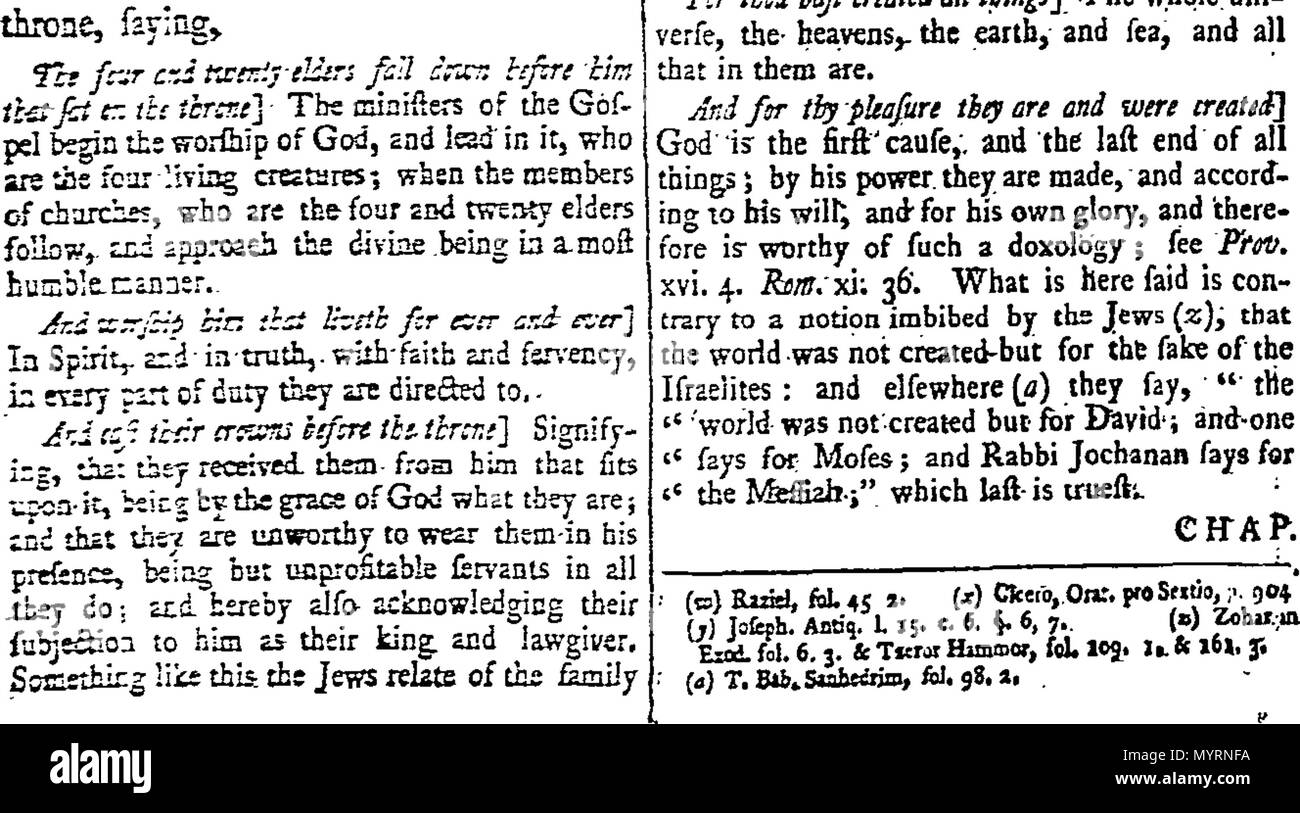 . Inglese: Fleuron dal libro: un'esposizione dell'Apocalisse di san Giovanni il divino, sia dottrinale e pratico: nel quale è inserita I. Una copia corretta del testo sacro e il senso autentico della stessa data; II. La verità della religione cristiana sono impostati in una pianura e della Chiara Luce; III. I posti più difficili ha spiegato; IV. Apparenti contraddizioni riconciliati; e V. Tutto ciò che è materiale in diverse letture, e le diverse versioni orientali, viene osservata. Il tutto illustrato e confermato dalle più antiche scritture ebraiche. Da John Gill, D.D. 333 una esposizione della rivelazione di S Fleu Foto Stock