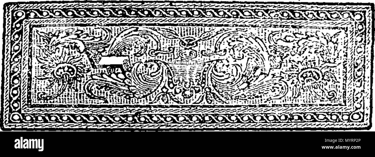 . Inglese: Fleuron dal libro: un account storico delle nazioni dei ed eroi; sono necessarie per la comprensione degli antichi poeti. Essendo un miglioramento di tutto ciò che è stato scritto finora, dal greco, latino, francese e inglese autori, su quell'oggetto. Dal Dottor Re. 336 Un account storico delle nazioni dei ed eroi; sono necessarie per la comprensione degli antichi poeti Fleuron T134105-4 Foto Stock