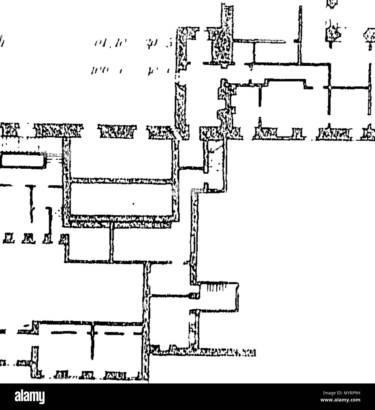 . Inglese: Fleuron dal libro: uno storico conto di quelle parrocchie nella contea di Middlesex, che non sono descritti nei dintorni di Londra. Dal Rev. Daniel Lysons, M.A. F.R.S. & E.S.A. 337 uno storico conto di quelle parrocchie nella contea di Middlesex, che non sono descritti nei dintorni di Londra Fleuron T106444-6 Foto Stock
