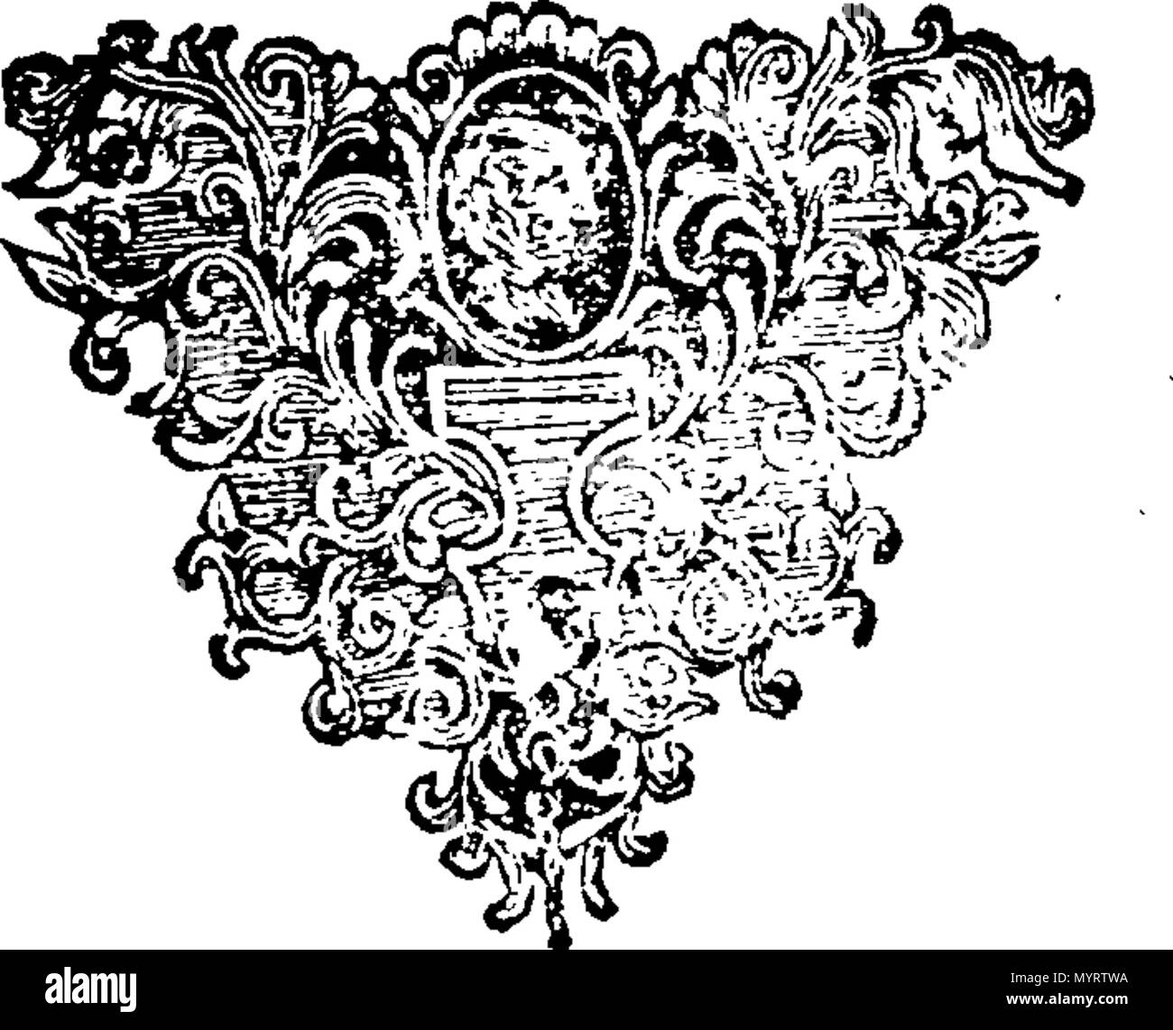 . Inglese: Fleuron dal libro: un informatore vendetta di un povero, sprecato, travisato la rimanenza della sofferenza, anti-popish, anti-prelatick, anti-erastian, anti-settario, vera Chiesa Presbiteriana di Cristo in Scozia. Uniti insieme in una corrispondenza generica. A titolo di risposta a varie accuse, in lettere, informazioni e conferenze via contro di loro. Scritte a Leadhills nell'anno 1687, conjunctly dal Sig. James Renwick e il sig. Alexander Shiells autore di Hind let loose. 346 Un informatore vendetta di una scarsa Fleuron T118717-3 Foto Stock