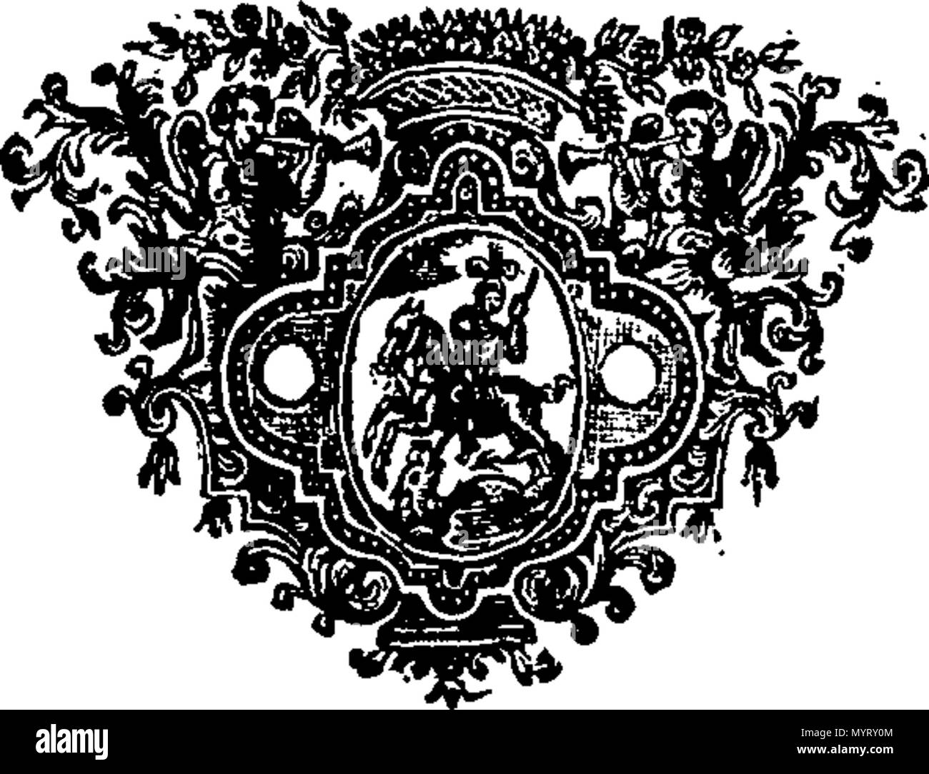 . Inglese: Fleuron dal libro: un inno alla destra onorevole conte di Cadogan. 352 Un'ode a destra onorevole conte di Cadogan. Fleuron N011558-1 Foto Stock