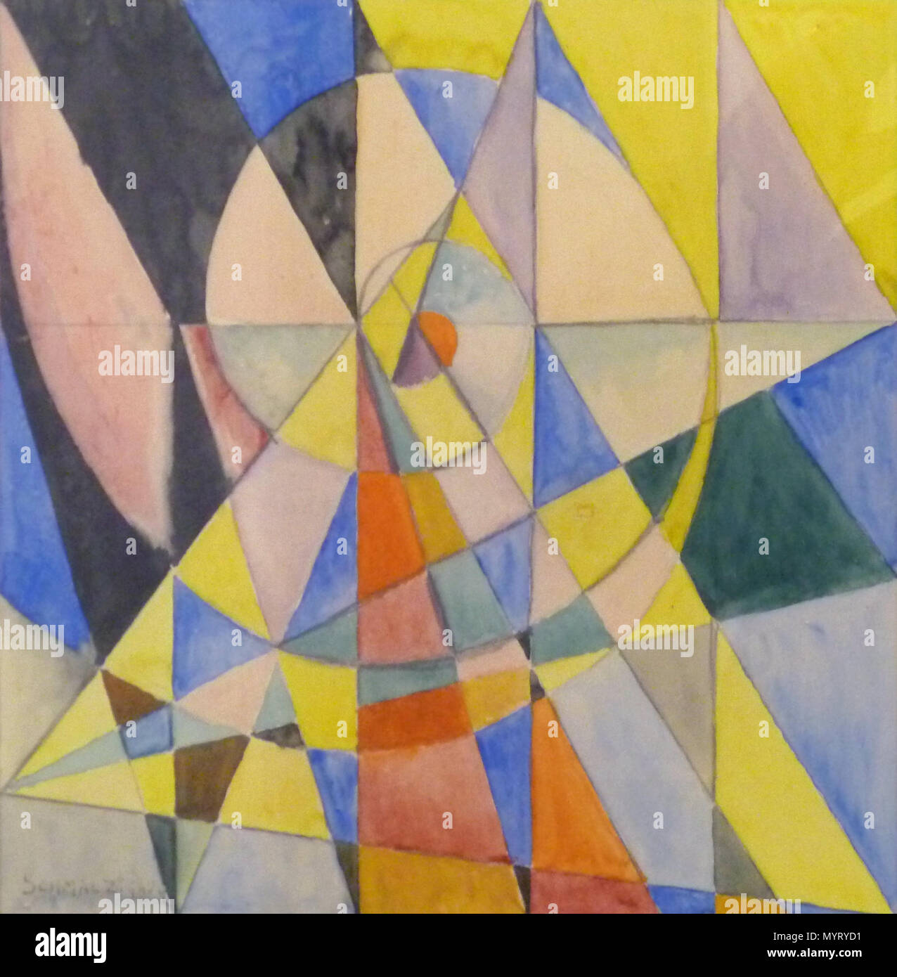 Kleuren- en bewegingsstudie (1914-1916) . 29 ottobre 2016, 15:01:08. JoJan 91 Schmalzigaug (1914-1916) - Kleuren- en bewegingsstudie Foto Stock