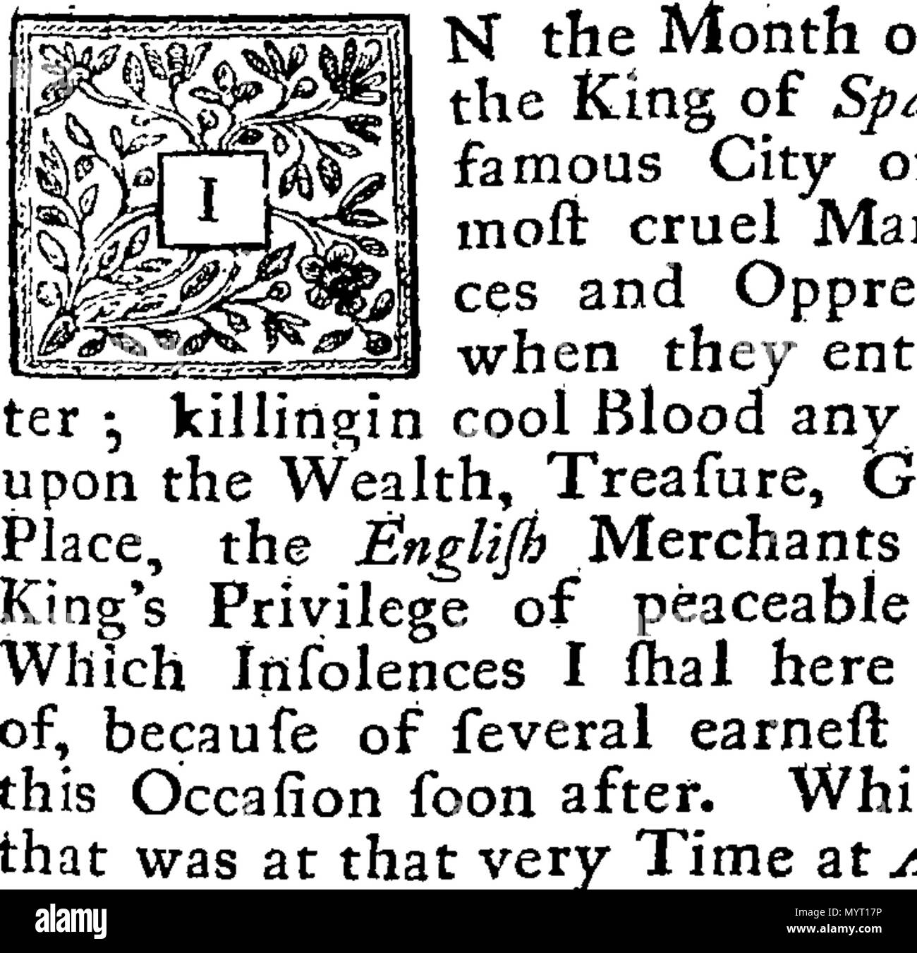 . Inglese: Fleuron dal libro: annali della riforma e lo stabilimento della religione, e varie altre occorrenze nella Chiesa e Stato di Inghilterra, dall'adesione della regina Elisabetta alla corona, Anno 1558. All'inizio del regno di Re James I. In cui account è dato del ripristino della religione dalla sua corruzioni introdotto sotto la regina Maria; di riempire la vede con Vescovi protestanti; il loro governo e di ispezione nelle loro rispettive diocesi, questioni che richiedono la loro attenzione è caduto fuori ogni anno; commissioni ecclesiastiche; del famoso Sinodo assemblata in voi Foto Stock