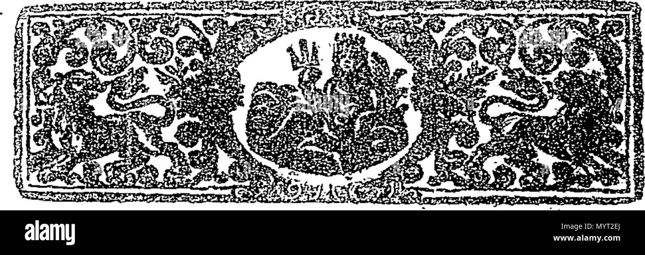 . Inglese: Fleuron dal libro: Anti-Machiavel: o, un esame di Machiavel Principe. Con note storiche e politiche. Pubblicato dal sig. de Voltaire. Traduzione dal francese. 367 Anti-Machiavel-, o un esame di Machiavel principe Fleuron T136840-4 Foto Stock