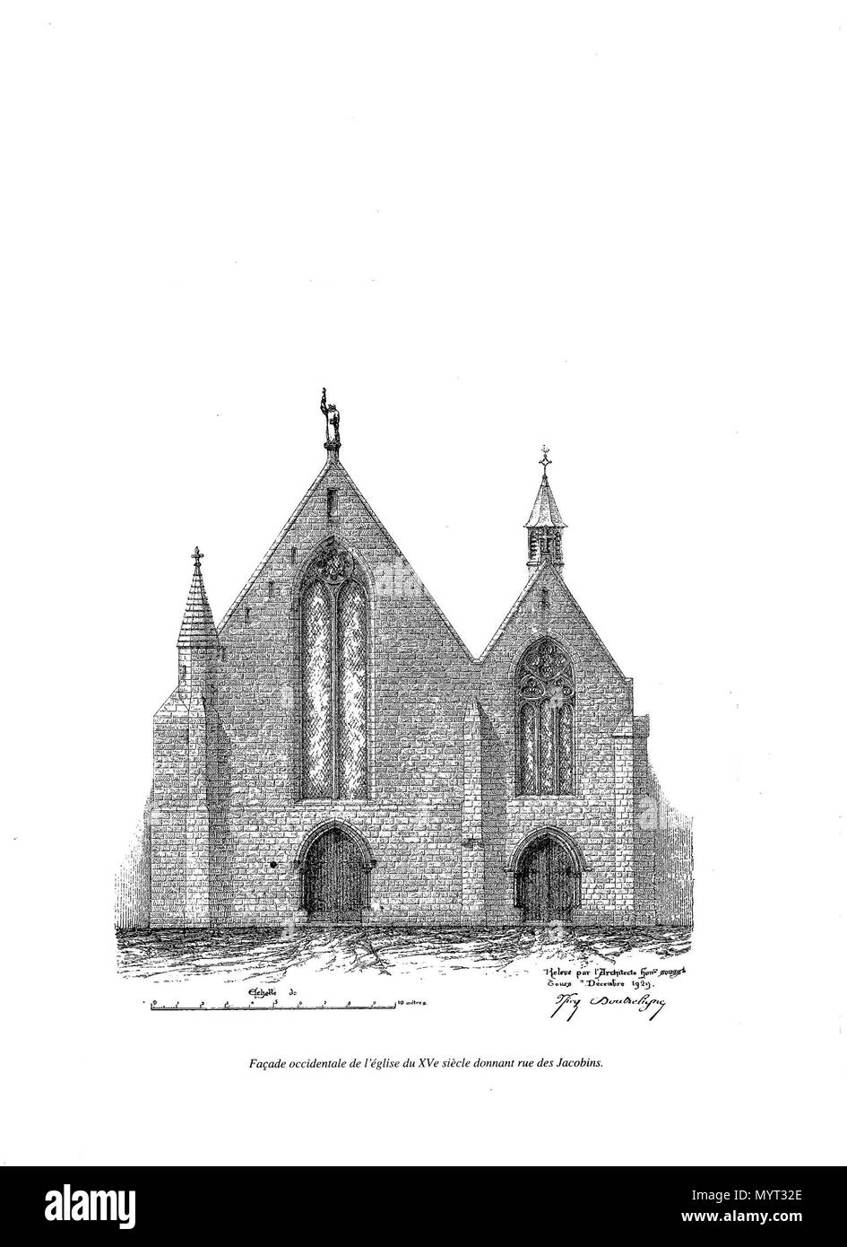 104 Vieux tours,luogo foire le roi, église des giacobini, 13ém siècle, auteur rougé, doutreligne Foto Stock