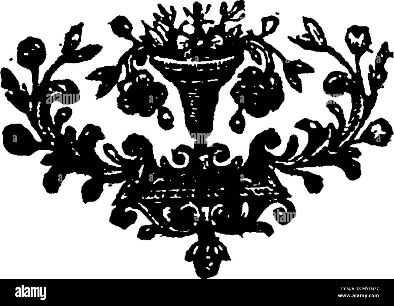 . Inglese: Fleuron dal libro: un'introduzione allo studio della storia: in cui viene considerato il corretto metodo di lettura di opere storiche, al fine di acquisire una conoscenza perfetta dell'umanità; al fine di migliorare la sentenza e correggere i vari errori derivanti da passioni e pregiudizi. Esemplificati nei caratteri di diversi personaggi illustri registrate negli annali di antichità. Da R. Johnson. 351 Una introduzione allo studio della storia- in cui viene considerato il corretto metodo di lettura di opere storiche Fleuron T120307-7 Foto Stock