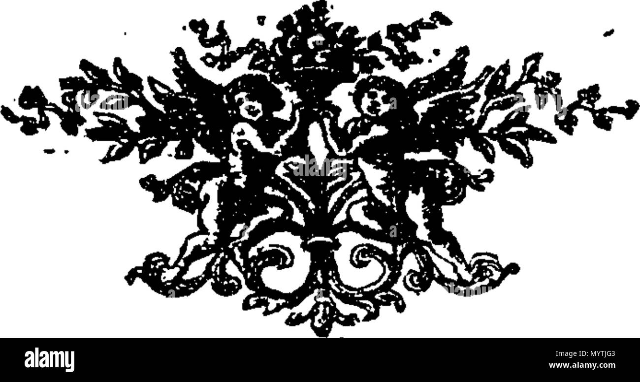 . Inglese: Fleuron dal libro: risposte per il Conte di Morton, alla bolletta di sospensione offerti da Sophren Lycke fattore per il danese Asiatick Company. 366 risposte per il Conte di Morton, alla bolletta di sospensione offerti da Sophren Lycke fattore per il danese società Asiatick Fleuron T224526-2 Foto Stock