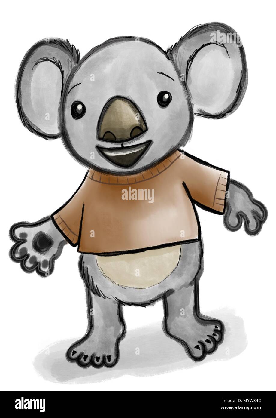 Un felice cartoon koala Foto Stock