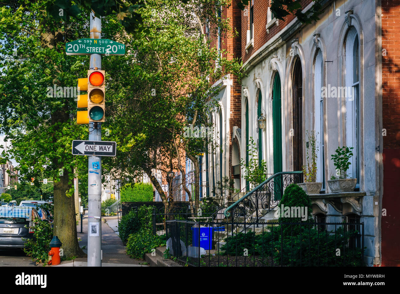 20Th Street, nella primavera del giardino, Philadelphia, Pennsylvania Foto Stock