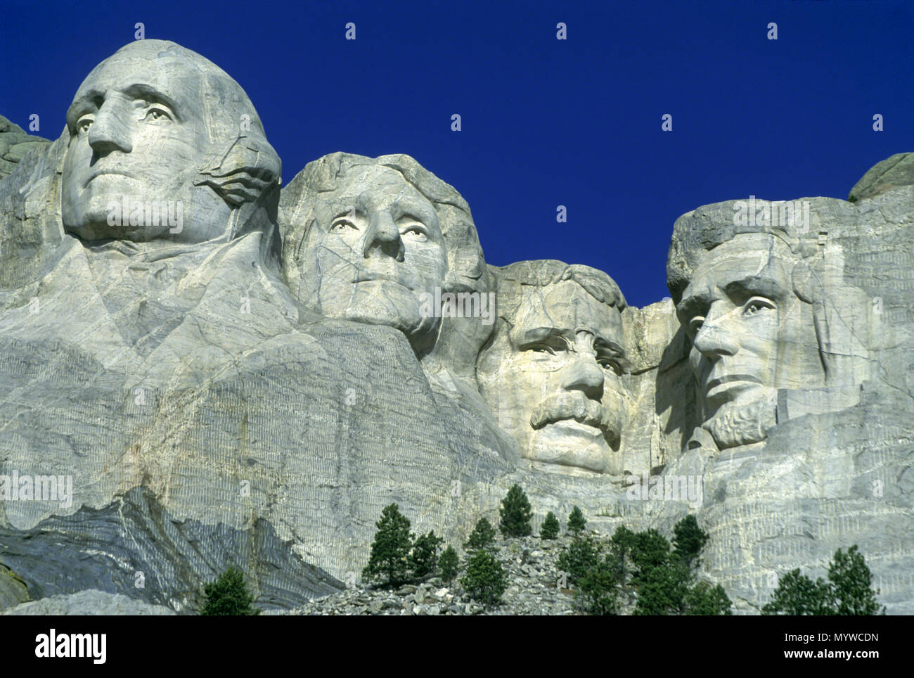 1992 storico Mount Rushmore National Monument (©& Gutzon Borglum LINCOLN 1941) BLACK HILLS SOUTH DAKOTA USA Foto Stock