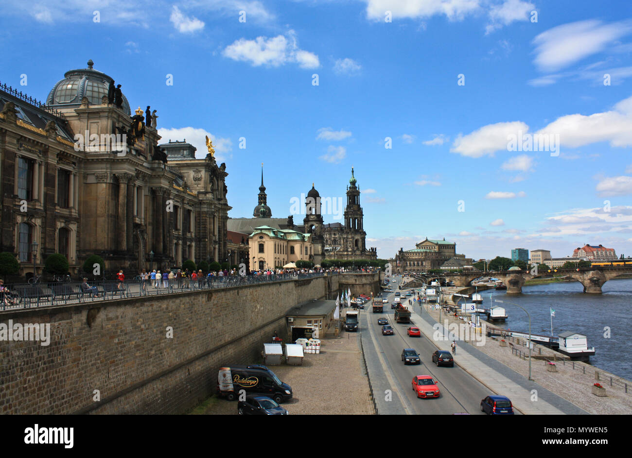Il paesaggio della vecchia Dresden Foto Stock