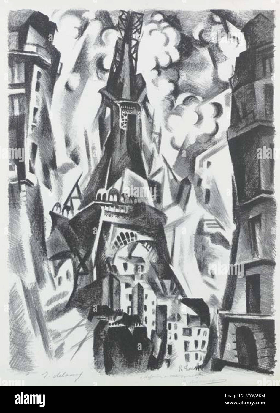 . Inglese: La Tour. (L., pag. 3). Litografia, piastra di 61,0 x 44,6 cm . 1925. Robert Delaunay (1885-1941) nomi alternativi Robert Delaunay II; Robert II Delaunay; Robert Delaunay (1885-1941); Robert Victor Félix Delaunay; Delaunay Descrizione pittore francese e artista Data di nascita e morte 12 Aprile 1885 25 ottobre 1941 Luogo di nascita e morte Parigi Montpellier competente controllo : Q33978 VIAF:?ISNI 68979341:?0000 0001 0912 1333 ULAN:?500023463 LCCN:?n50039043 NLA:?35034683 WorldCat 89 Robert Delaunay La Tour litografia 1925 Foto Stock