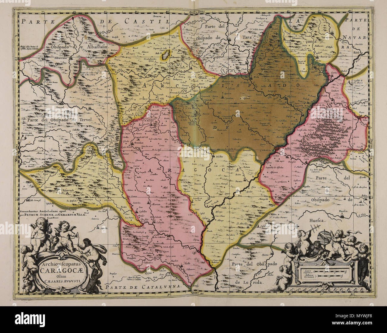 BCTN GG 1 in corrispondenza di una 3-0077.tif . Archiepiscopatus Caragocae olim Caesaris Augusti. dopo il 1673. Questo file è privo di informazioni sull'autore. 374 Archiepiscopatus Caragocae olim Caesaris Augusti - CBT 5880754 Foto Stock