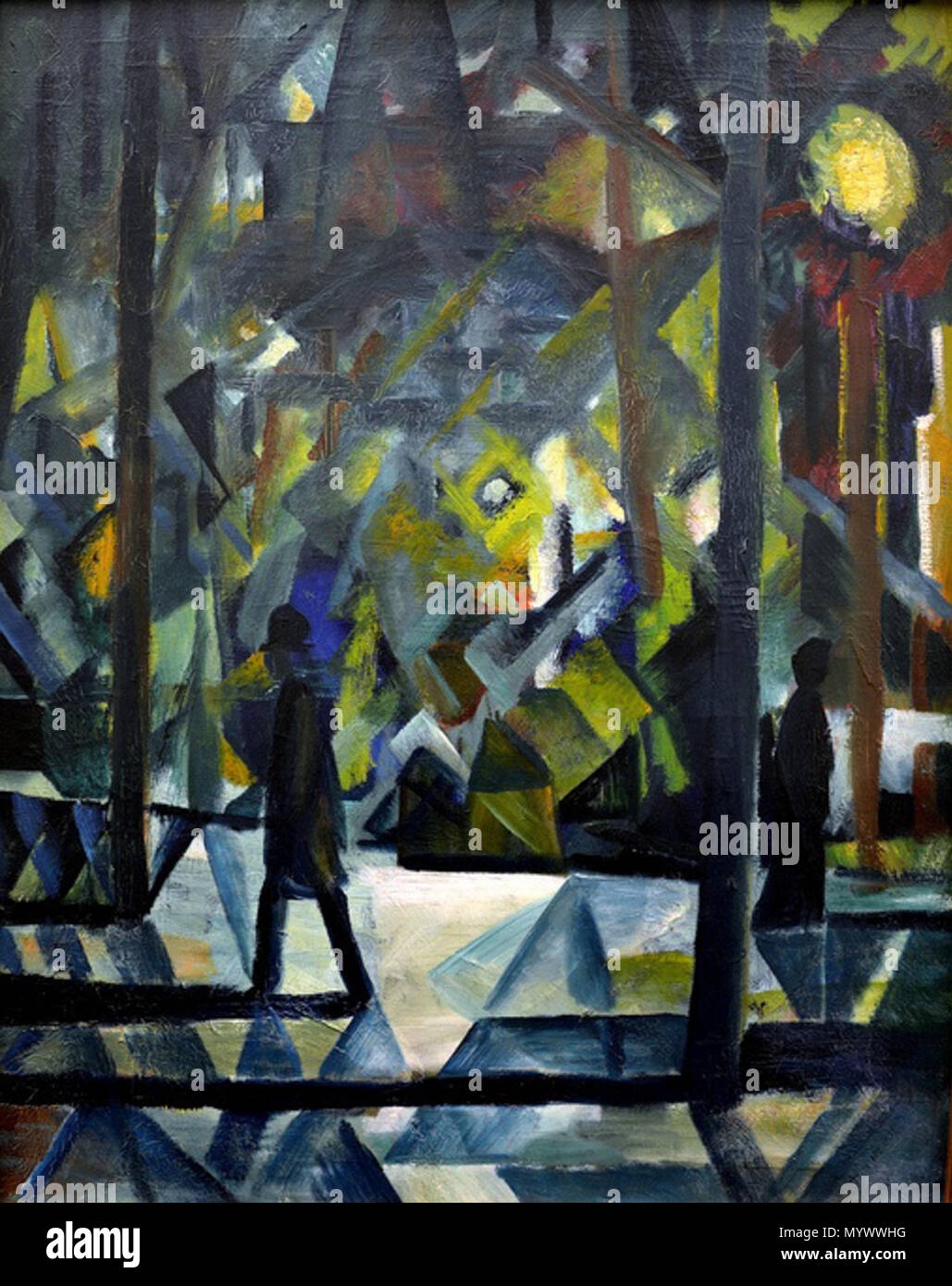 . Русский: А. Маке. Вечер . 1900s-1910s. Unknown 12 agosto-macke-arte-mostre-abend Foto Stock