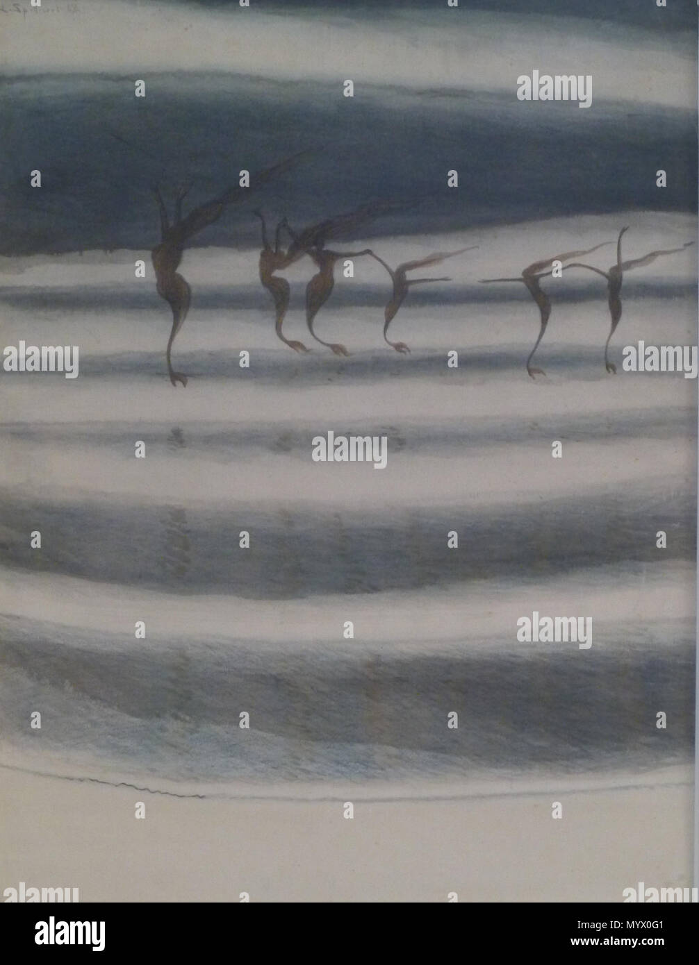 66 Léon Spilliaert (1908) - De zeemeerminnen Foto Stock