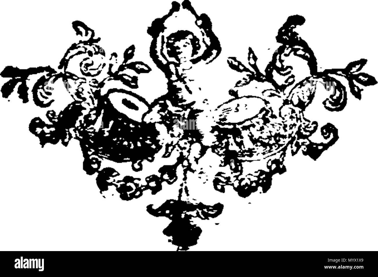 . Inglese: Fleuron dal libro: Ascanius o il giovane avventuriero. Una vera storia. Tradotto da un manoscritto privatamente consegnato circa presso la corte di Versailles; contenente un particolare conto di tutto ciò che è accaduto a una certa persona durante il suo vagare nel nord dal suo primo arrivo Agosto, 1745, per la sua fuga finale il 19 settembre, nell'anno successivo. A cui si aggiungono diverse occorrenze segreto non in qualsiasi delle edizioni precedenti; e molti dei adulterations omesso. Il tutto introdotto con una più critica e sincera la storia del luogo e i progressi e di estinzione di th Foto Stock