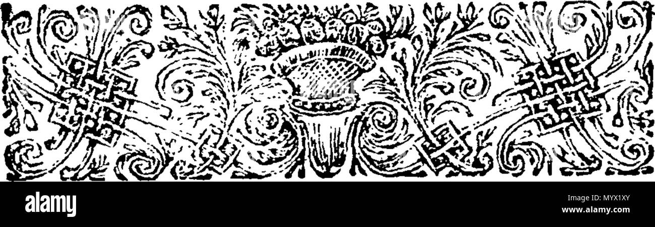 . Inglese: Fleuron dal libro: Ascanius: o il giovane avventuriero; una vera storia. Tradotto da un manoscritto privatamente consegnato circa presso la corte di Versailles. Contenenti, un conto in particolare di tutti che ciò accada sarebbe per una certa persona durante il suo peregrinare nel nord, dal suo primo arrivo in Agosto 1745, alla sua fuga finale 19 settembre nell'anno successivo. Il tutto introdotto con una più critica e sincera la storia del luogo, di progresso e di estinzione della ribellione in ritardo rispetto a qualsiasi pubblicano ancora'd; e intervallati con commento sui caratteri delle principali persone che ap Foto Stock