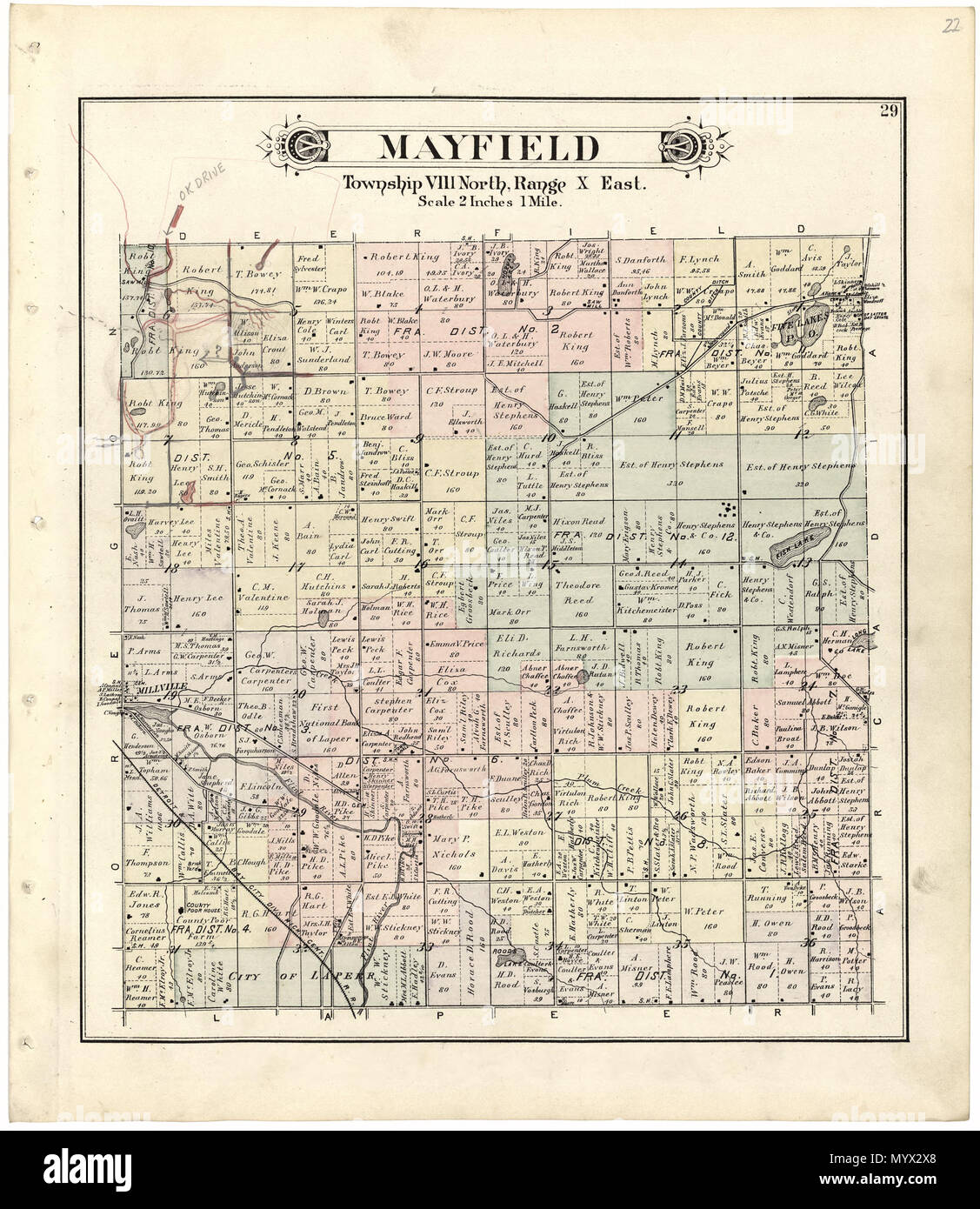 . Inglese: LeGear. Atlanti di Stati Uniti, 4998 disponibile anche attraverso la Libreria del Congresso sito Web come immagine raster. Include un indice, statistiche e mappe dello stato, gli Stati Uniti e il mondo. Venditore: Giovanni Carbonell acquisizioni comando n. 2008-234 . Atlas e la directory di Lapeer County, Michigan. 1893. Dunham, F. A.; E. Robinson Co. 385 Atlas e la directory di Lapeer County, Michigan 2008626891-19 LOC Foto Stock