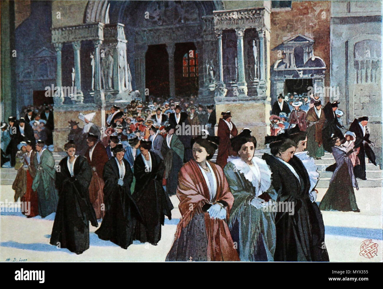 66 Léo Lelée La sortie de Saint-Trophime Foto Stock