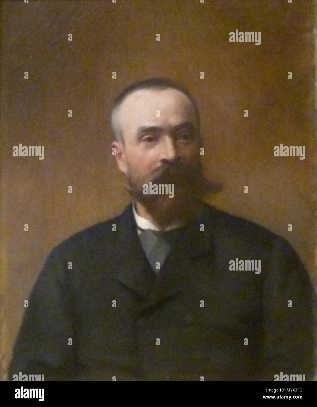 . Français : 'Portrait de Emile Chabrand' (attribué à) Jean Caire; huile sur étoile 77 x 62 cm; Musée de la Vallée la Sapinière, Francia . 14 ottobre 2017, 10:05:17. JoJan 4 Jean Caire - Emile Chabrand Foto Stock