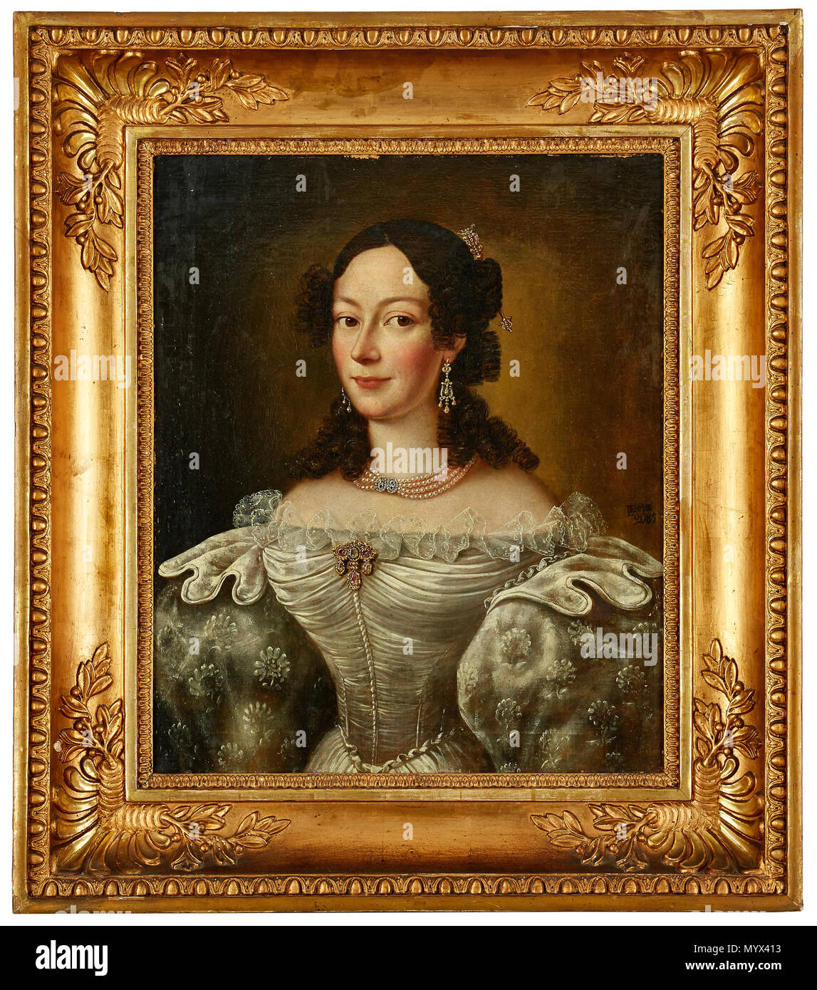 . Svenska: Fredrika Elisabet Rosenberg, född 19 settembre 1800 och död den 27 dicembre 1876 i Stockholm, dotter direktören av vid Ostindiska kompaniet Sven Olof Rosenberg och hans första fru Eva örn. Av Målning Carl Peter Lehman från 1835. . 1 gennaio 1835. Carl Peter Lehman (1794-1876) 36 Fredrika Elisabeth Prytz Foto Stock