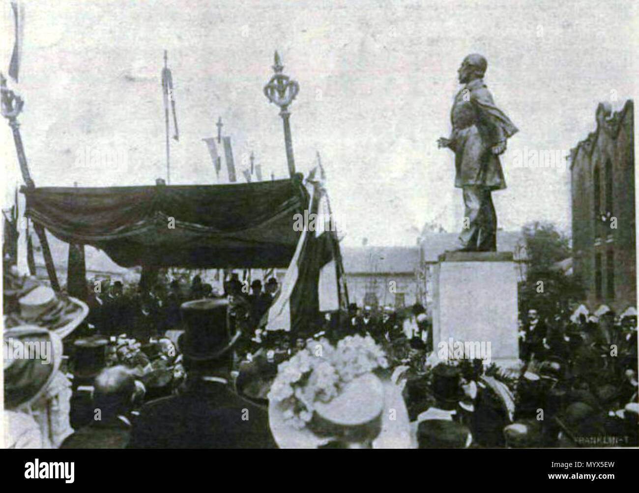 13 Az erzsébetfalvi Kossuth-szobor Foto Stock
