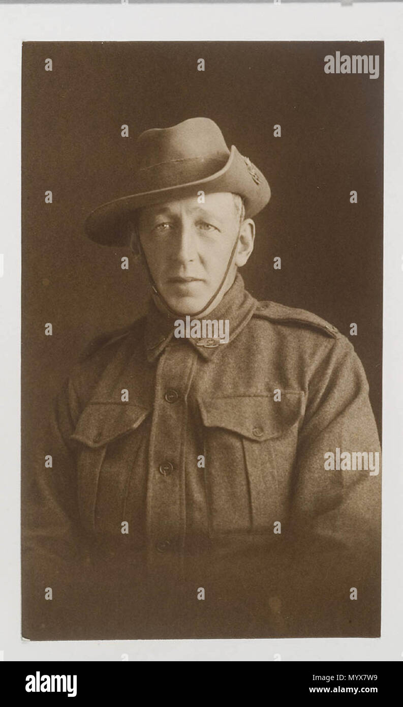 . Inglese: fotografia del soldato australiano Arthur Edward Willingale, prese tutto il tempo del suo arruolamento nella guerra mondiale I. . 8 luglio 2014, 14:54:59. 1 sconosciuto Arthur Edward Willingale un872622h Foto Stock