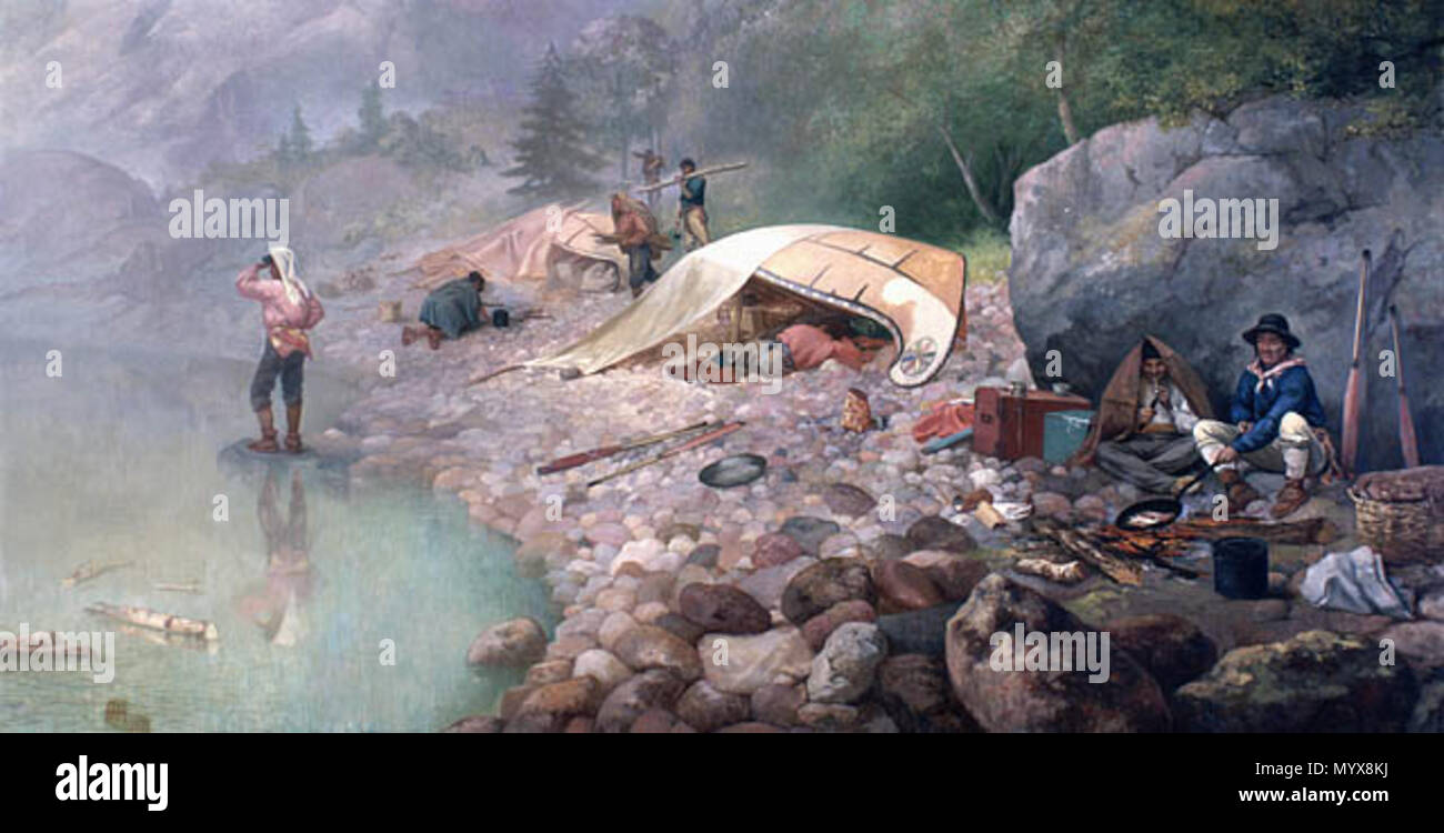 . Voyageurs all'alba . Voyageurs all'alba . 1871 2 FAH Voyageurs Foto Stock