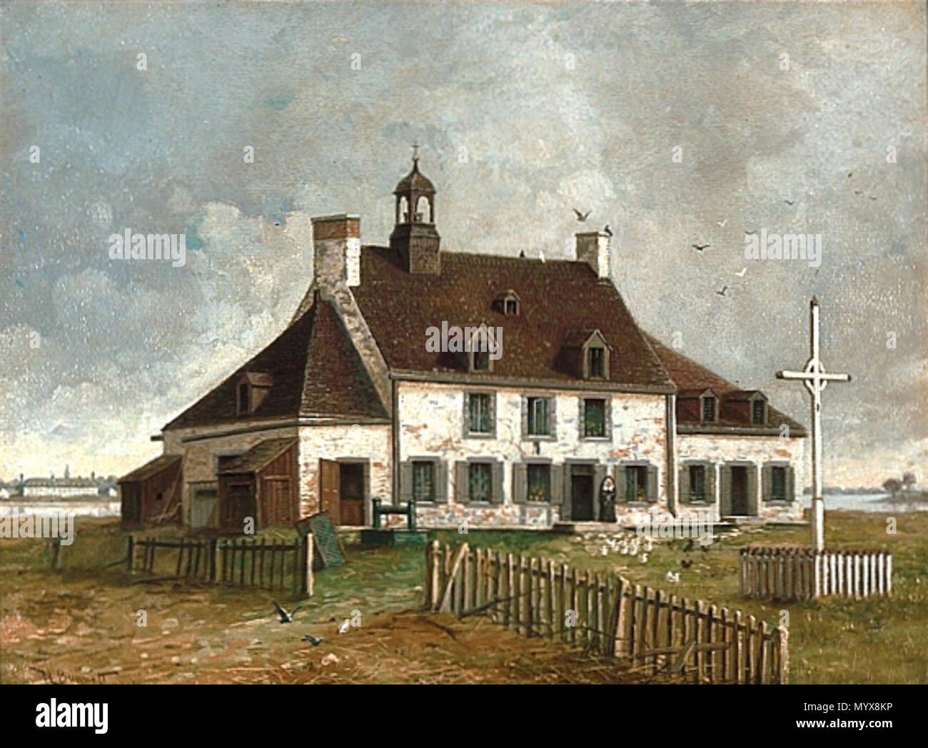 . Inglese: pittura, il Casale Saint-Gabriel, Henry Richard S. Bunnet, 1886, olio su tela, 31 x 41 cm Français : Peinture, La ferme Saint-Gabriel, Henry Richard S. Bunnet, 1886, Huile sur toile, 31 x 41 cm . 1886 2 Ferme Saint-Gabriel 1886 Foto Stock