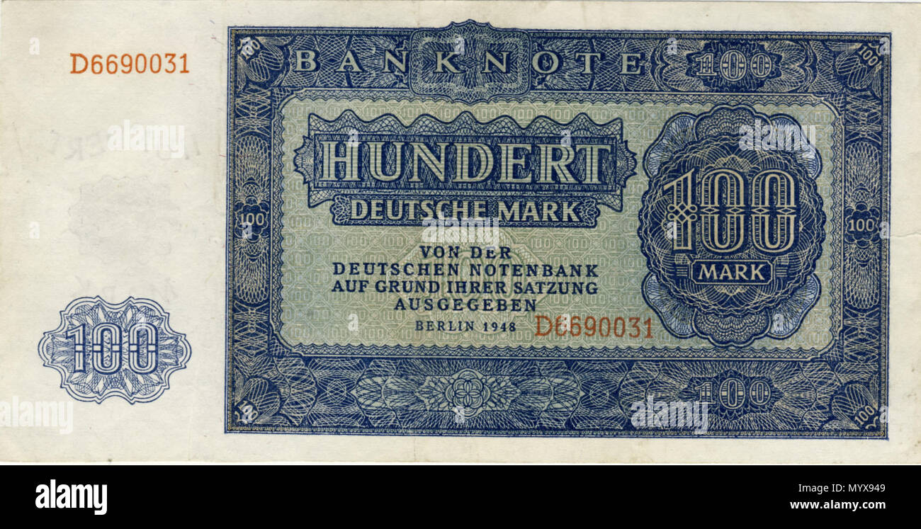 . Marchio 100, 1948 . 1948. LutzBruno 1 100Mark1948a Foto Stock