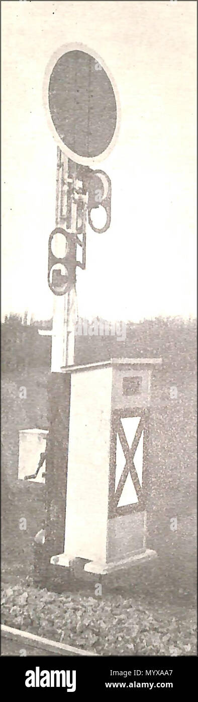 . Deutsch: Bruchsal - Signaltechnik für den Eisenbahnbetrieb, entwickelt und gebaut von der Signalbauanstalt - Maschinenfabrik Bruchsal AG, vormals Schnabel & Henning. . 1913. Wilhelm Wendlandt (1859-1937) 1 (1913) BRUCHSAL Maschinenfabrik AG Abb2 Foto Stock