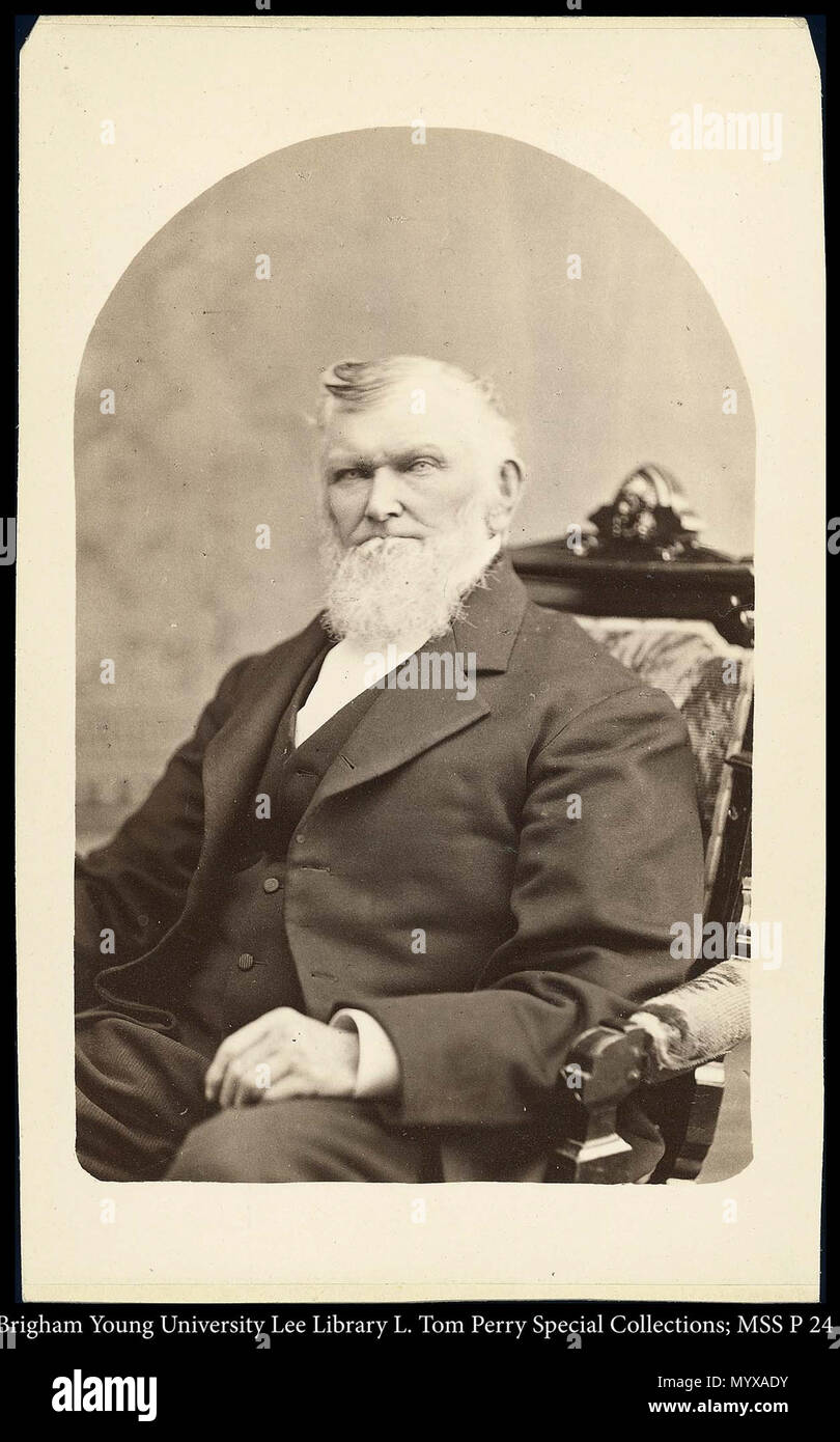Chiamare il numero #: mss P24 scatola 2 cartella 13 . Wilford Woodruff ritratto. tra circa 1875 e circa 1890 2 303 MSS P 24 B2 F13 Foto Stock