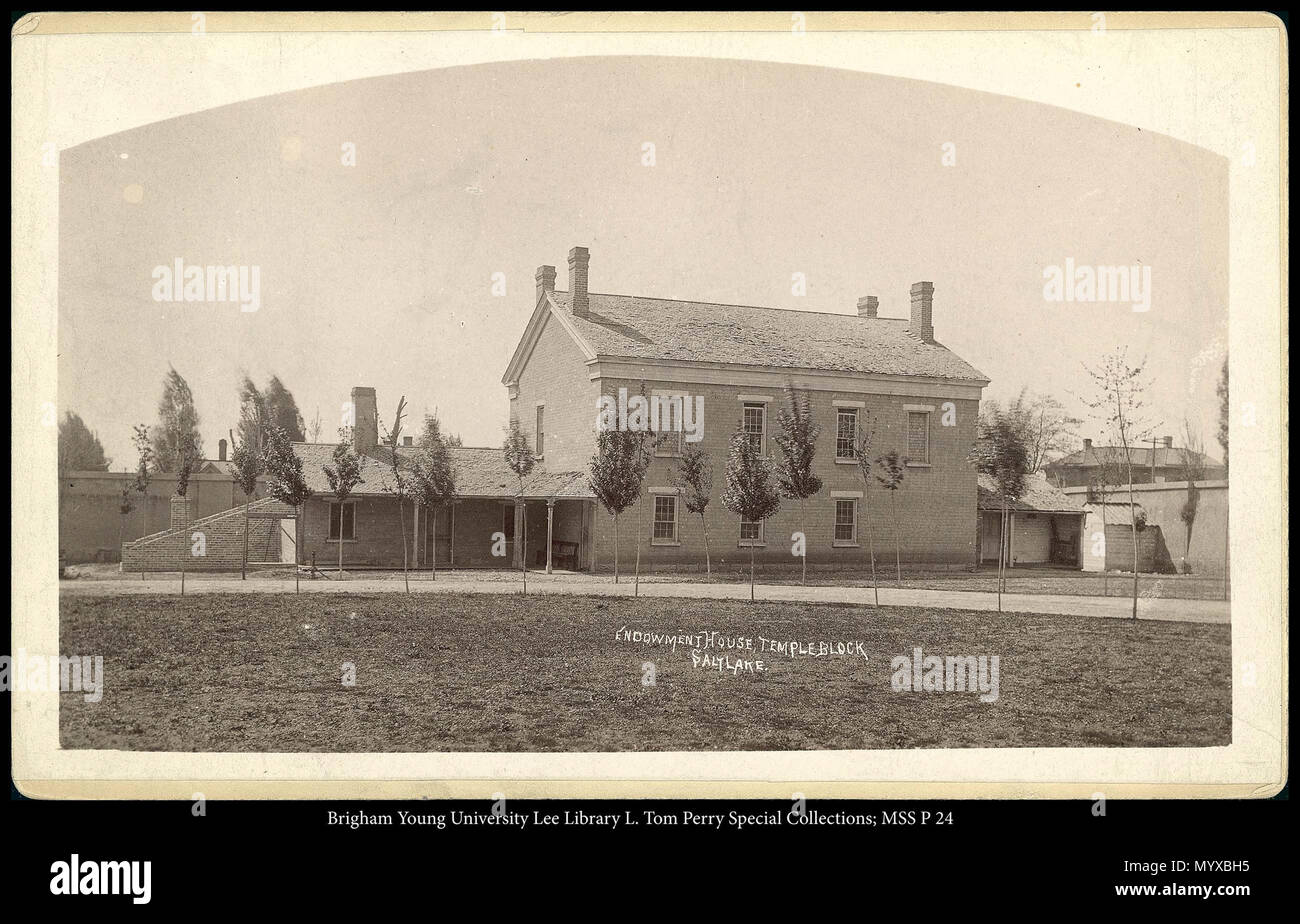 Chiamare il numero #: mss P24 scatola 4 Cartella 1 . Casa di dotazione, Tempio Blocco, Salt Lake.. circa 1855 2 420 MSS P 24 B4 F1 Foto Stock