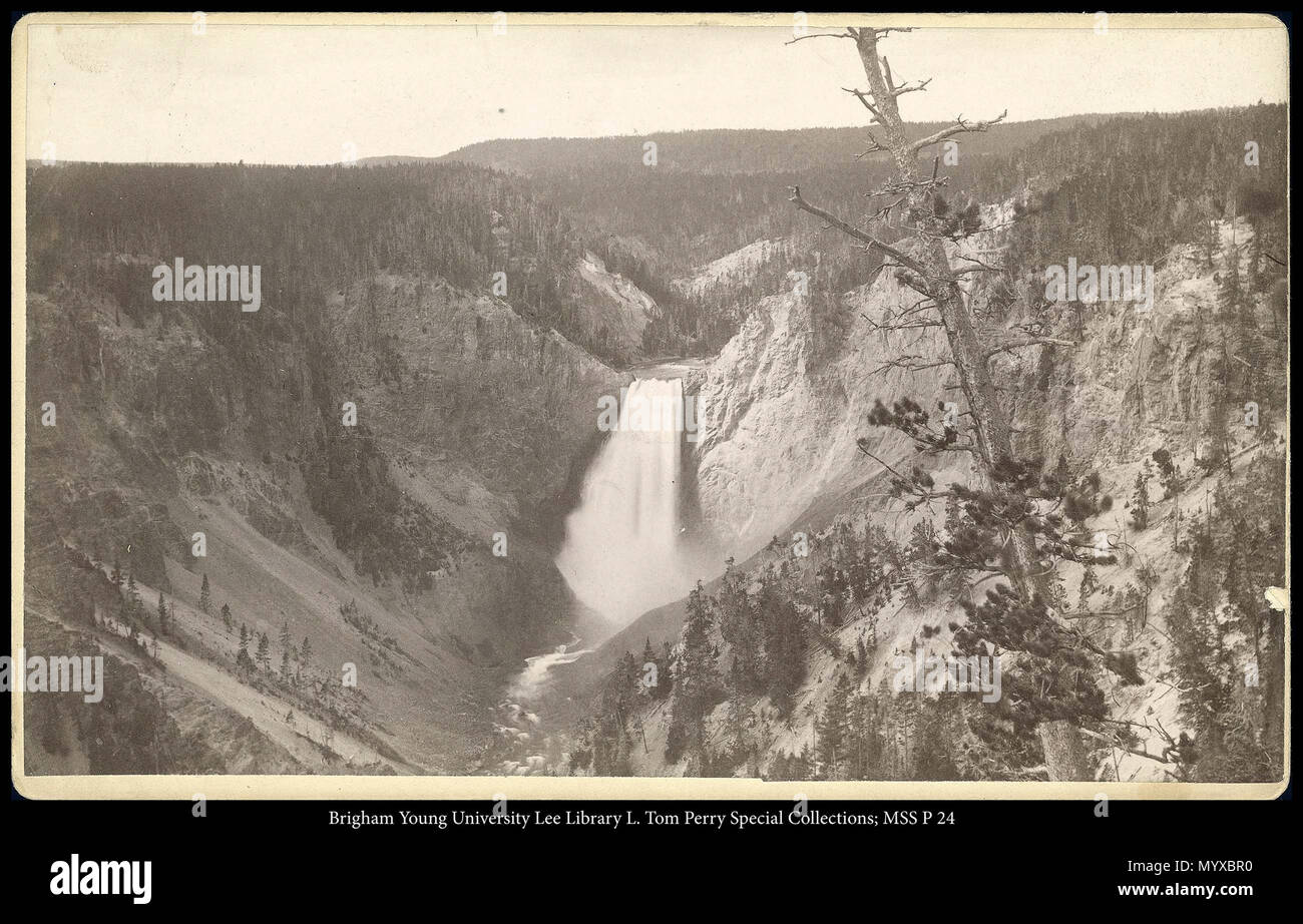 Chiamare il numero #: mss P24 scatola 4 Cartella 2 . Vista Montagna con cascata. tra circa 1875 e circa 1890 2 428 MSS P 24 B4 F2 Foto Stock