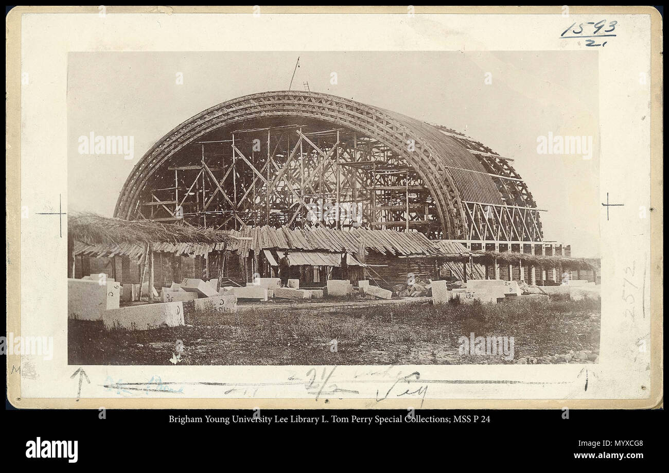 Chiamare il numero #: mss P24 scatola 4 Cartella 5 . MSS 460 P 24 B4 F5. tra circa 1864 e circa 1867 20 S.L. Tabernacolo in costruzione Foto Stock