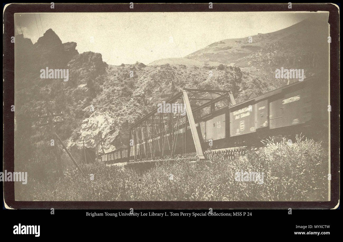 Chiamare il numero #: mss P24 scatola 5 Cartella 2 . MSS 486 P 24 B5 F2. tra circa 1870 e circa 1890 24 andando in treno attraverso le montagne Foto Stock