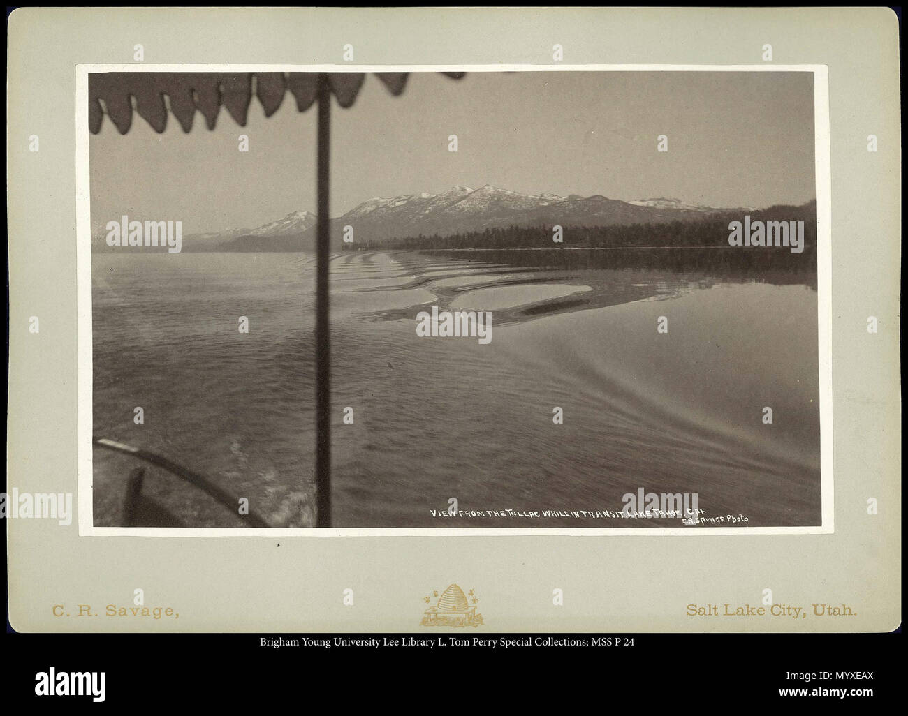 Chiamare il numero #: mss P24 scatola 7 Cartella 2 . 584 MSS P 24 B7 F2. circa 1892 o 1894 25 vista dall'Tallac mentre è in transito, Lake Tahoe, Cal. C.R. Savage, foto Foto Stock Chiamare il numero #: mss P24 scatola 7 Cartella 2 . 584 MSS P 24 B7 F2. circa 1892 o 1894 25 vista dall'Tallac mentre è in transito, Lake Tahoe, Cal. C.R. Savage, foto Foto Stock