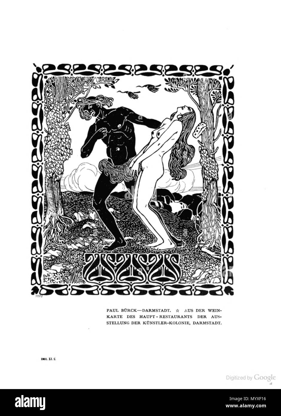 19 Bürck Wein-Karte 4 Foto Stock