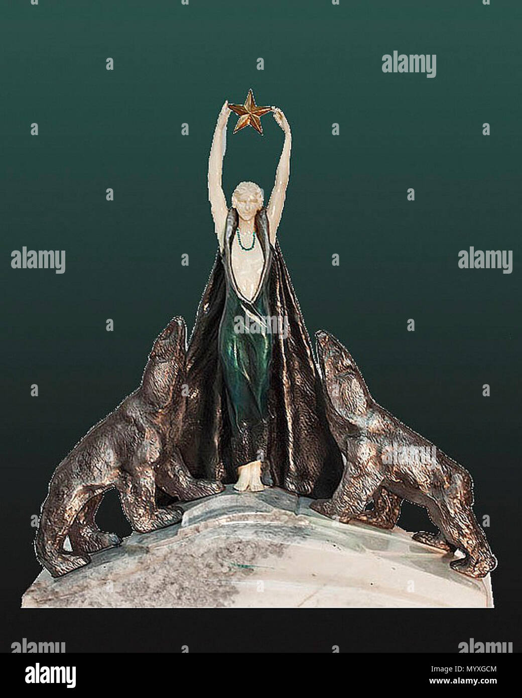 . Русский: скульптуры Деметера Чипаруса (1886-1947) . prima di 1947. Demeter Chiparus 25 Demeter Chiparus scultura in bronzo Nordica Foto Stock