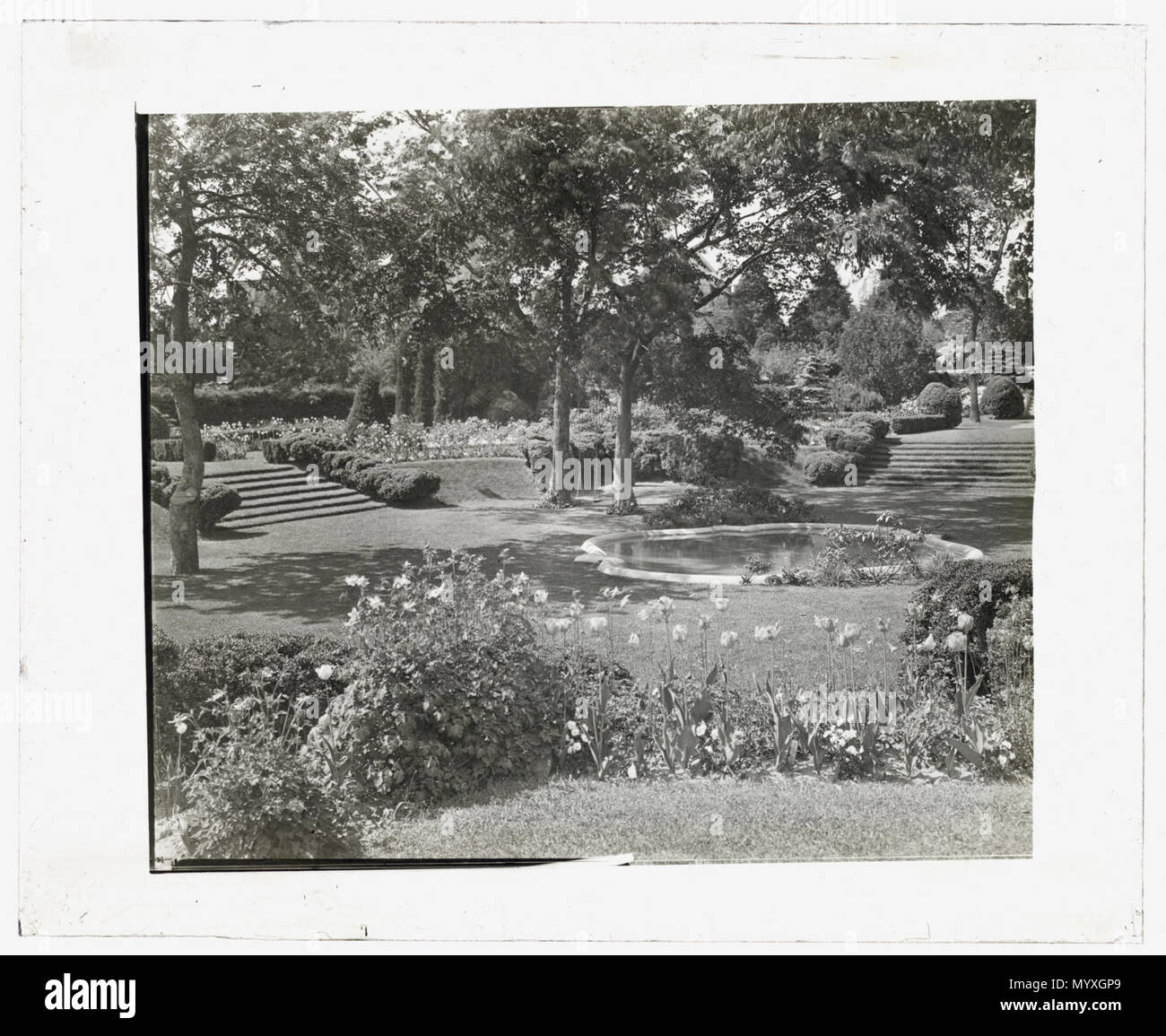 Killenworth, George Dupont Pratt house, Glen Cove, New York. Green Garden Foto Stock