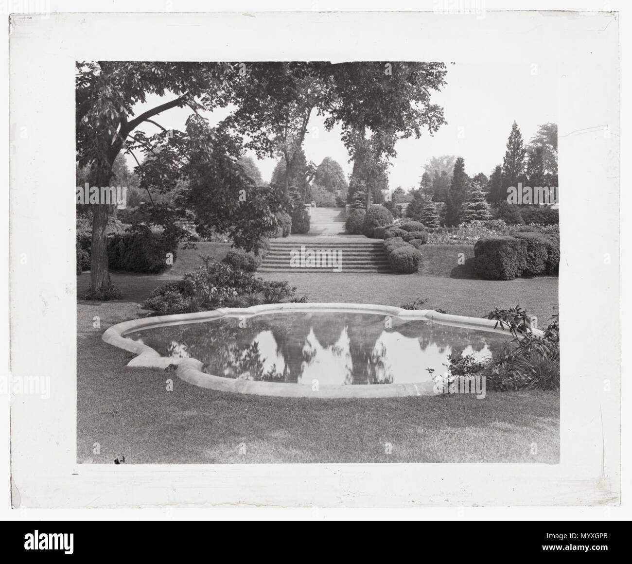 Killenworth, George Dupont Pratt house, Glen Cove, New York. Green Garden Foto Stock