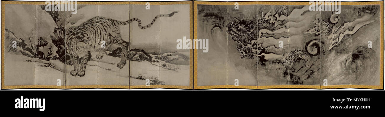 . Dragon e Tiger . circa 1850 27 Drago e tigre - Google Art Project Foto Stock